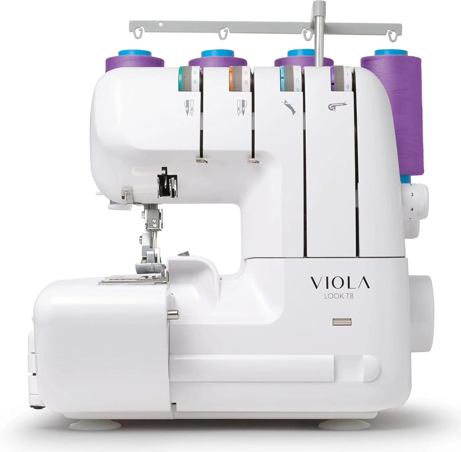 VIOLA LOOK T8 surjeteuse, 2–4 fils, enfilage facile, LED, silencieuse