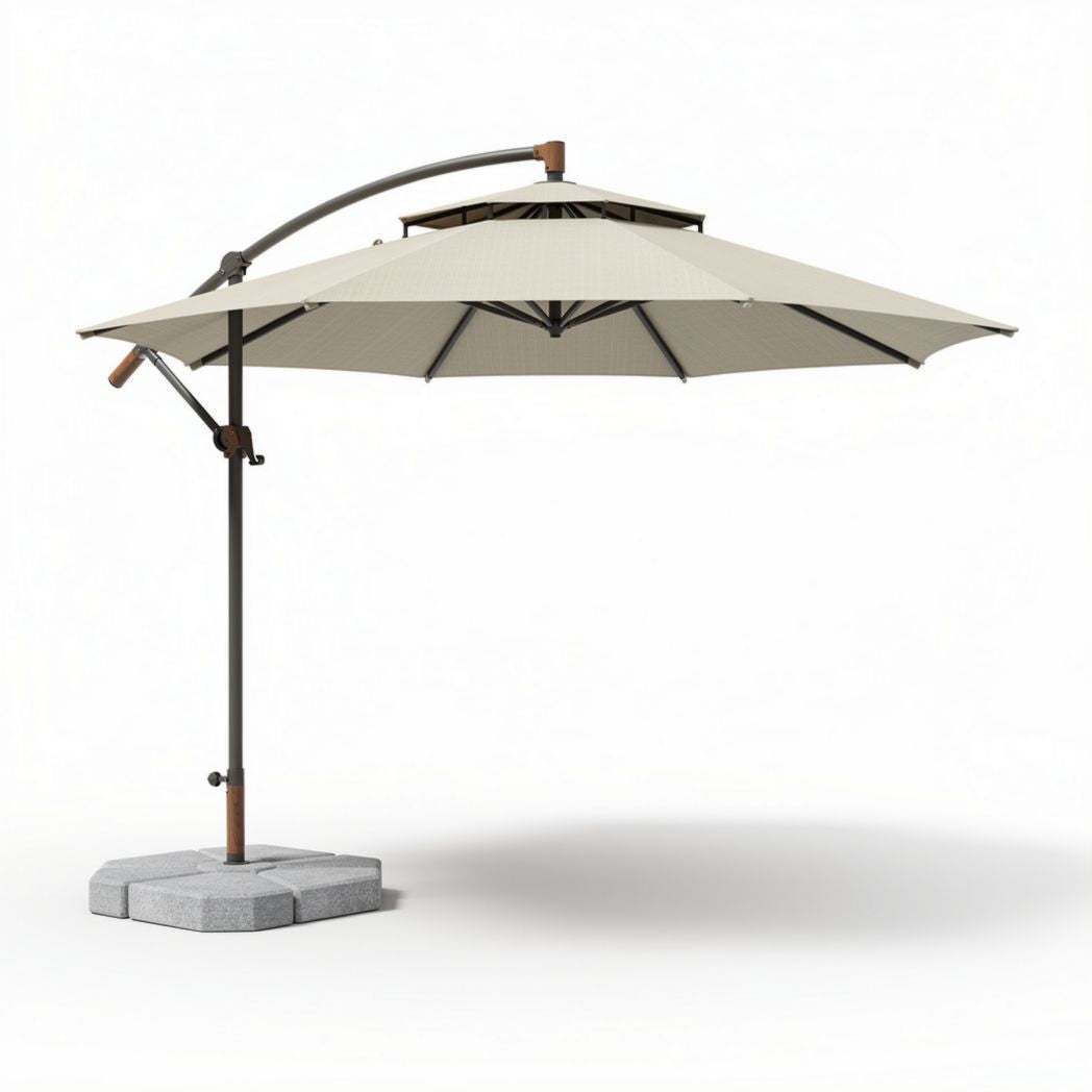 Parasol de jardin avec support en béton - 300 x 300 x 250