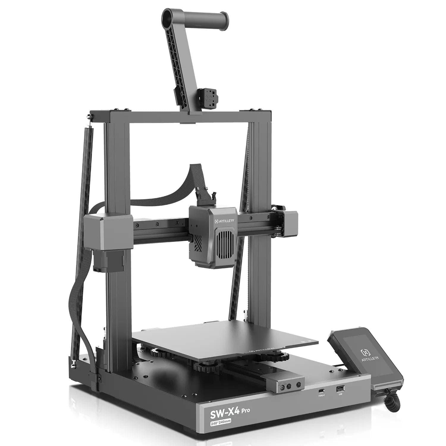 Artillery Sidewinder SW-X4 Pro 3D Printer Klipper Firmware 500mm/S High Speed 3D Printer 240*240*260mm Printing Area 81 Points Auto Bed Leveling(Gris/Noir)
