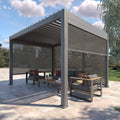 Jalousie für Bioklimatische Pergola Evora 4 x 3 M Graphit - 1/3 Seite B. 123,4 H. 238,65 cm. Hespéride(Graphite)