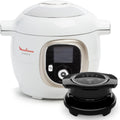 Moulinex Cookeo Mini Smart High Pressure Multicooker, 3L, 2 People, 150 Built-in Recipes, Unattended Cooking, Step-by-Step Guide, Compact, Moulinex App CE880410(150 recettes et air fryer (nouvelle version)/6 L)