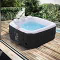 Arebos spa gonflable carré 154cm, 4 places, 100 jets, 600L, intérieur/extérieur