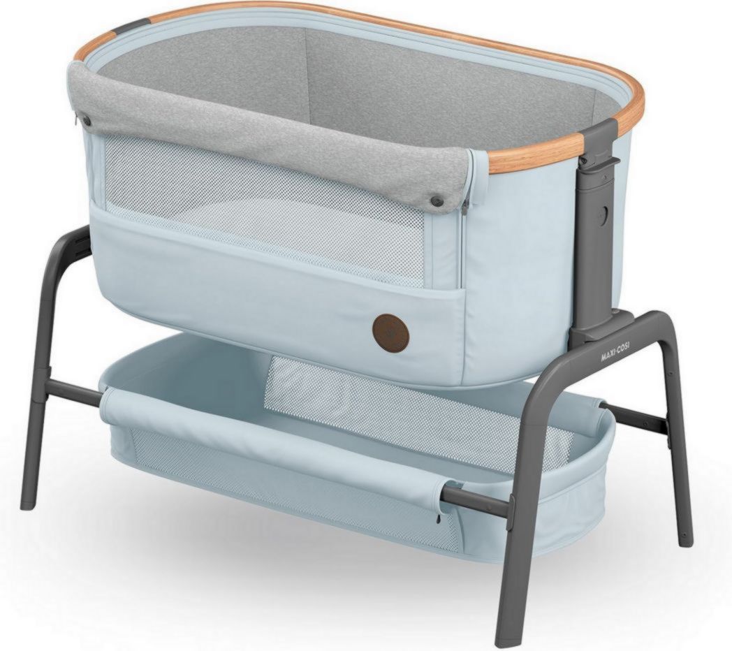 Lit cododo Maxi-Cosi Iora, lit cododo pliable pour bébé, 0-6 mois, 9 kg max, 4 positions d'inclinaison et 5 hauteurs, système coulissant, matelas confort, grand panier, facile à transporter, Essential Graphite(Beyond Graphite/Iora Air)