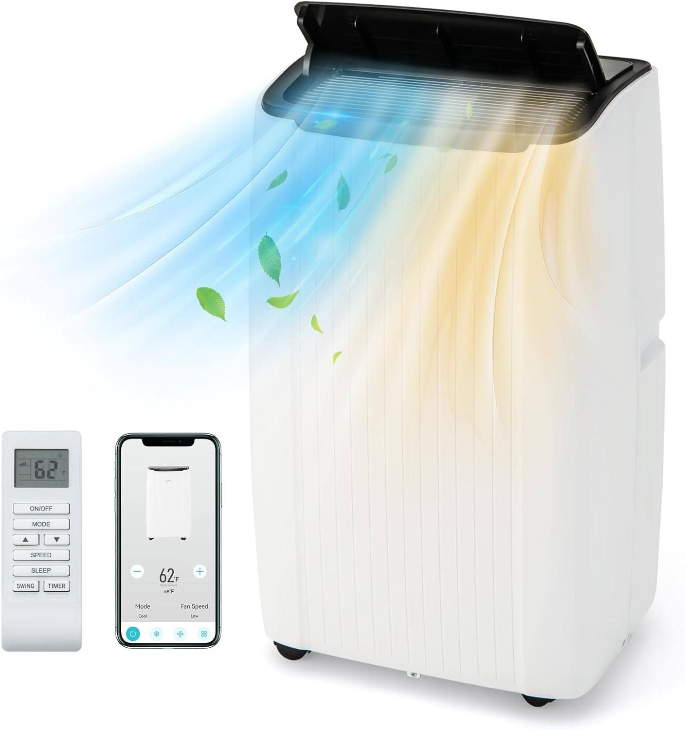 Climatiseur Mobile 6 en 1 4kW/14000BTU R290(Blanc)