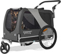 Doggyhut TIGGO XXL remorque chien + kit jogger, gris, moyen/grand chien