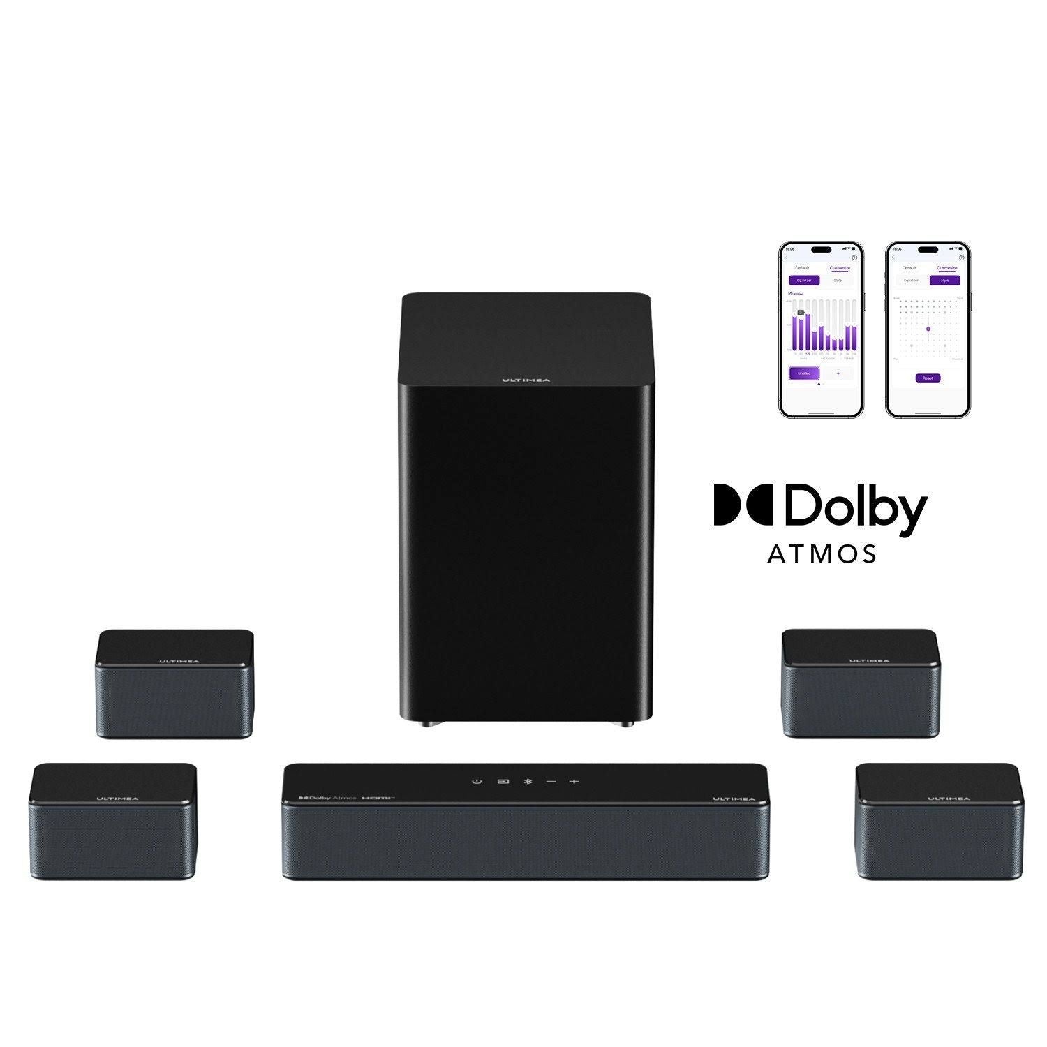 Barre de son Ultimea Poseidon D80 7.1 canaux Dolby Atmos avec(Noir)