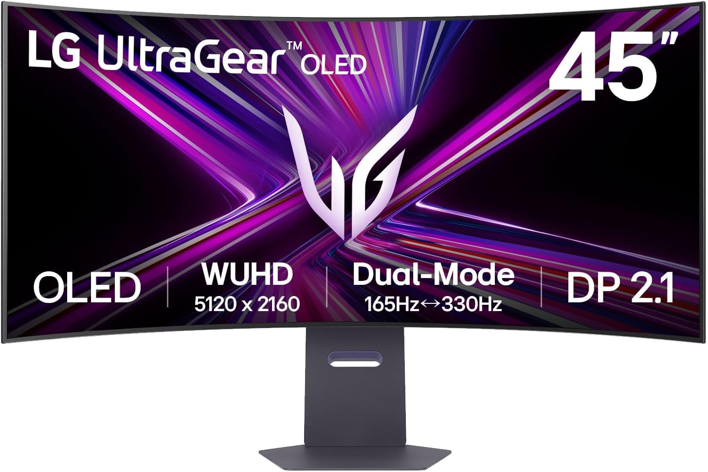 LG Ultragear 45GX950A-B Ecran PC Gaming 45 - Dalle OLED résolution 5K2K WUHD (5120 x 2160), 0,03ms 165Hz, DisplayHDR400 True Black, DCI-P3 98.5 pour cent (CIE1976), FreeSync Premium Pro, G-Sync Compatible(Noir)