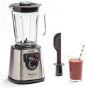 Moulinex Perfectmix Cook blender chauffant à haute vitesse, 10 programmes automatiques, 1400 W, YY5607FG, Noir et Transparent, Métal(Argenté/Noir/1200 W - Argenté/Noir)
