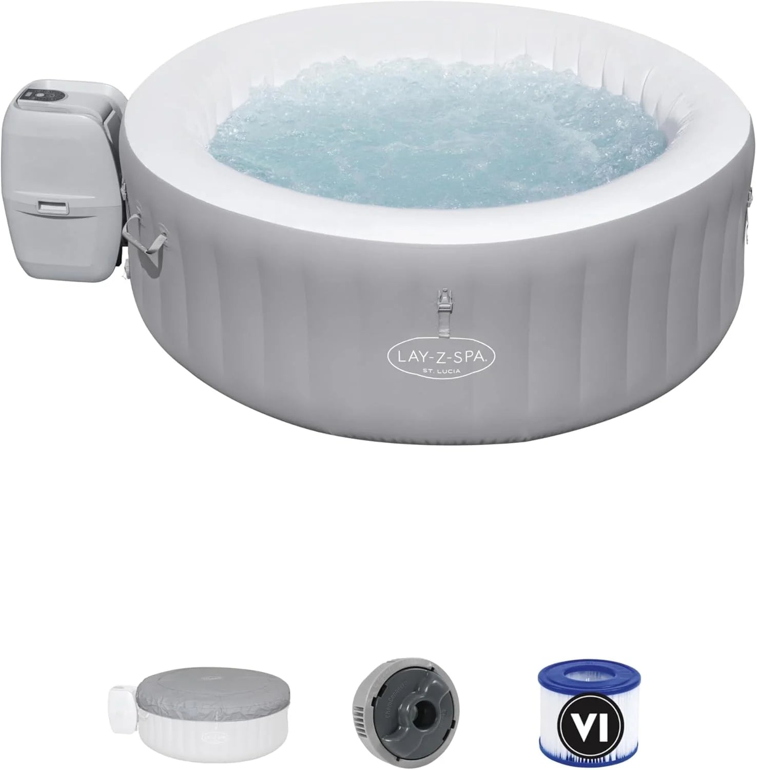 Lay-Z-Spa St Lucia AirJet 1.70m x 66cm, 67x26, spa gonflable