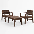 Ensemble de mobilier de jardin en bois et résine marron(Marron)