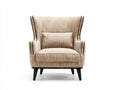 Fauteuil 85x80x100 cm - tissu beige - design moderne(Beige)