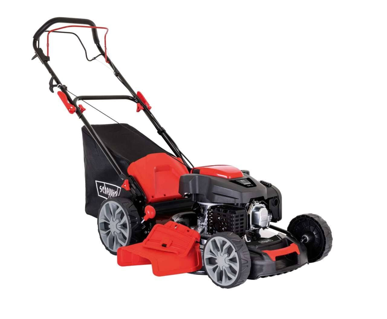 Tondeuse A Gaz Autopropulsee 224cc largeur de coupe 56cm Scheppach Ms225-56(Noir/Rouge/Gris)
