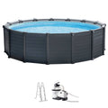 Piscine tubulaire Graphite Intex(Gris/Bleu)