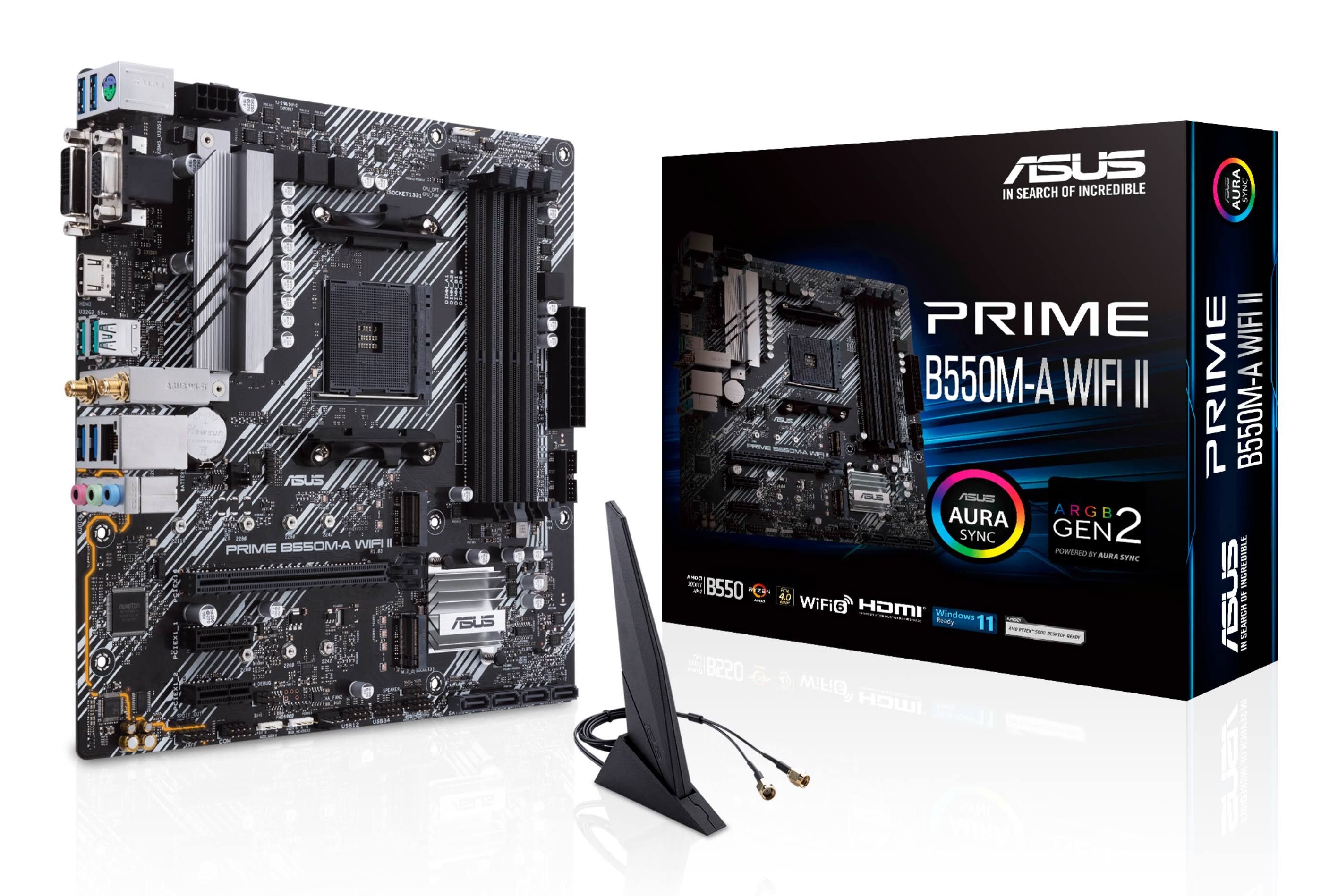 Asus PRIME B550M-A WIFI II(Noir/Argent)