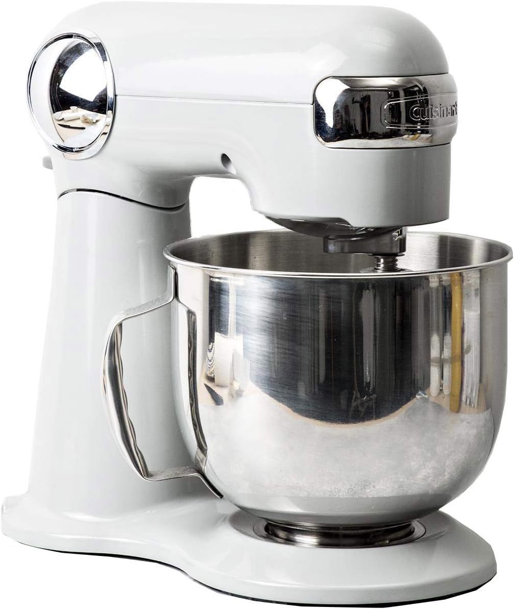 Cuisinart SMD-50BC Precision Pro Mélangeur numérique sur pied de 5,5 litres, métal, doublure argentée(Blanc)